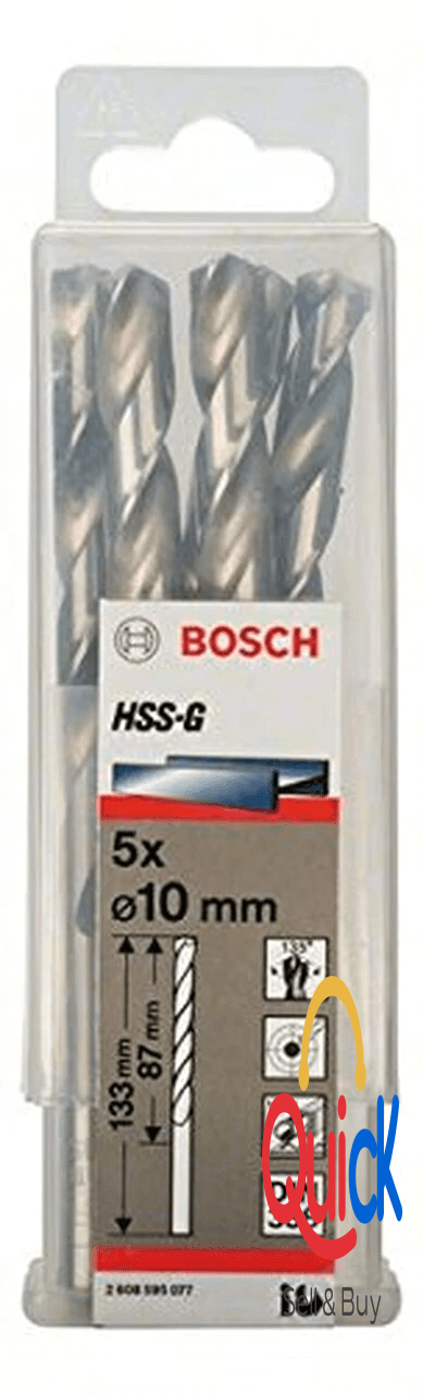 Bosch Metal drill bits HSS-G, DIN 338 10 x 87
