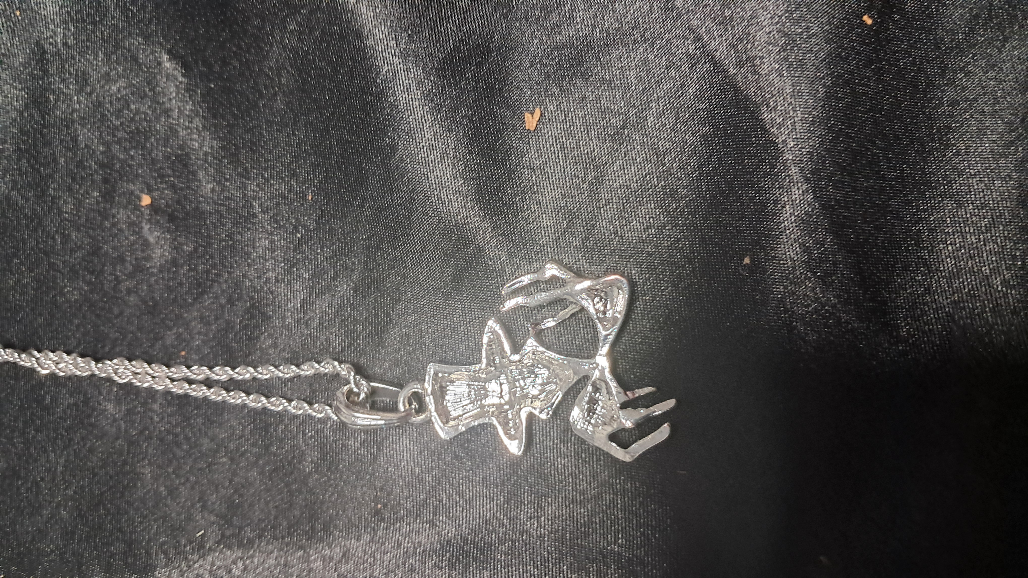 Stainless steel I.c.p. joker card ring master charm chain