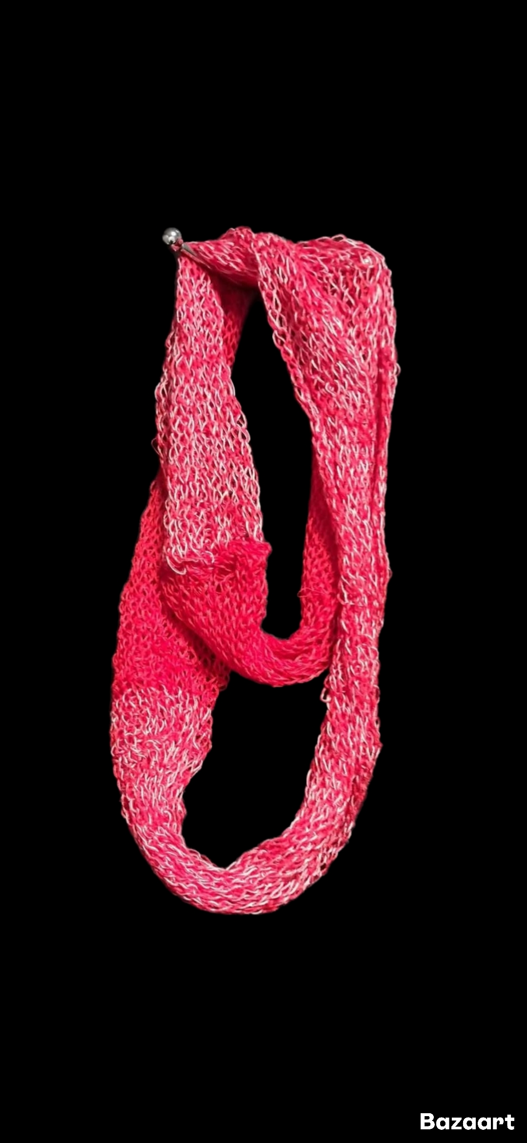 Hand knitted lace infinity scarves