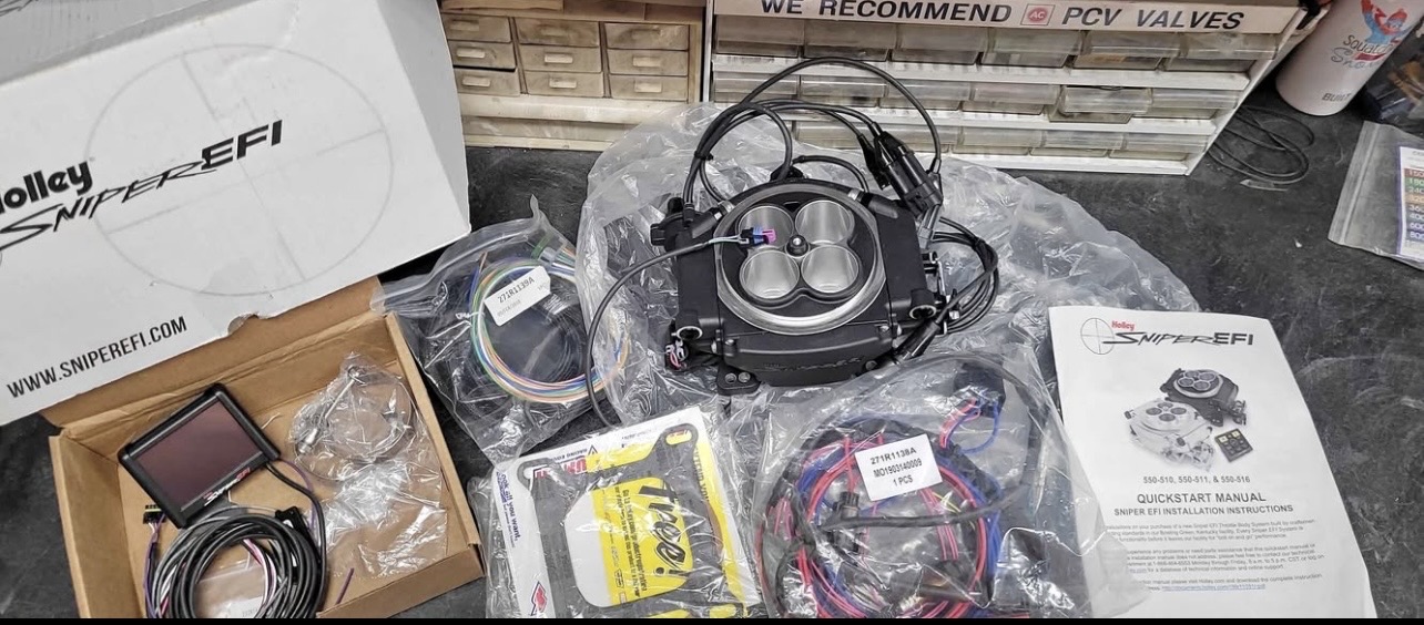 Brand new complete kit. Was going on my gbody but ended up getting the Holley sniper 2. Will include all original packing and box. 

Model number 550-511

Serious buyer, shipping
